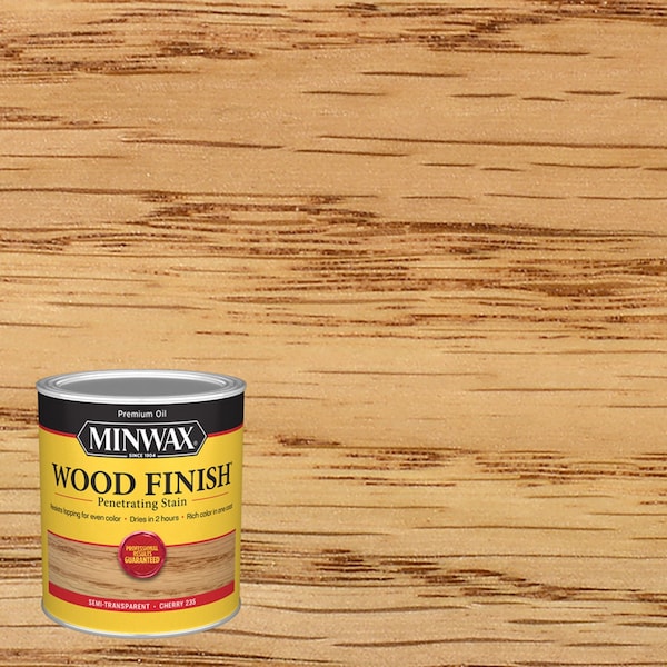 Minwax Wood Finish Semi-Transparent Cherry Oil-Based Penetrating Wood Stain 1 qt 70009444 - main